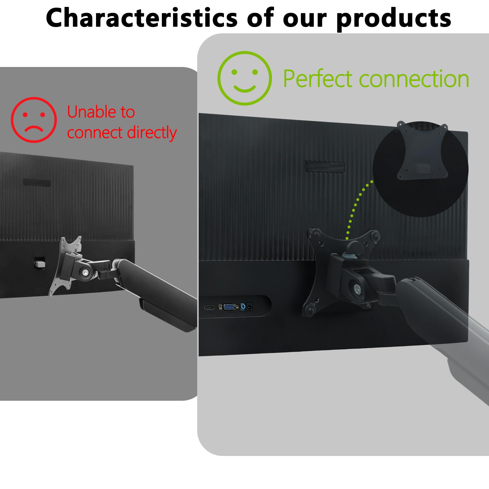 Amazon.com: QG240Y VESA Mount Adapter Compatible with ACER 24