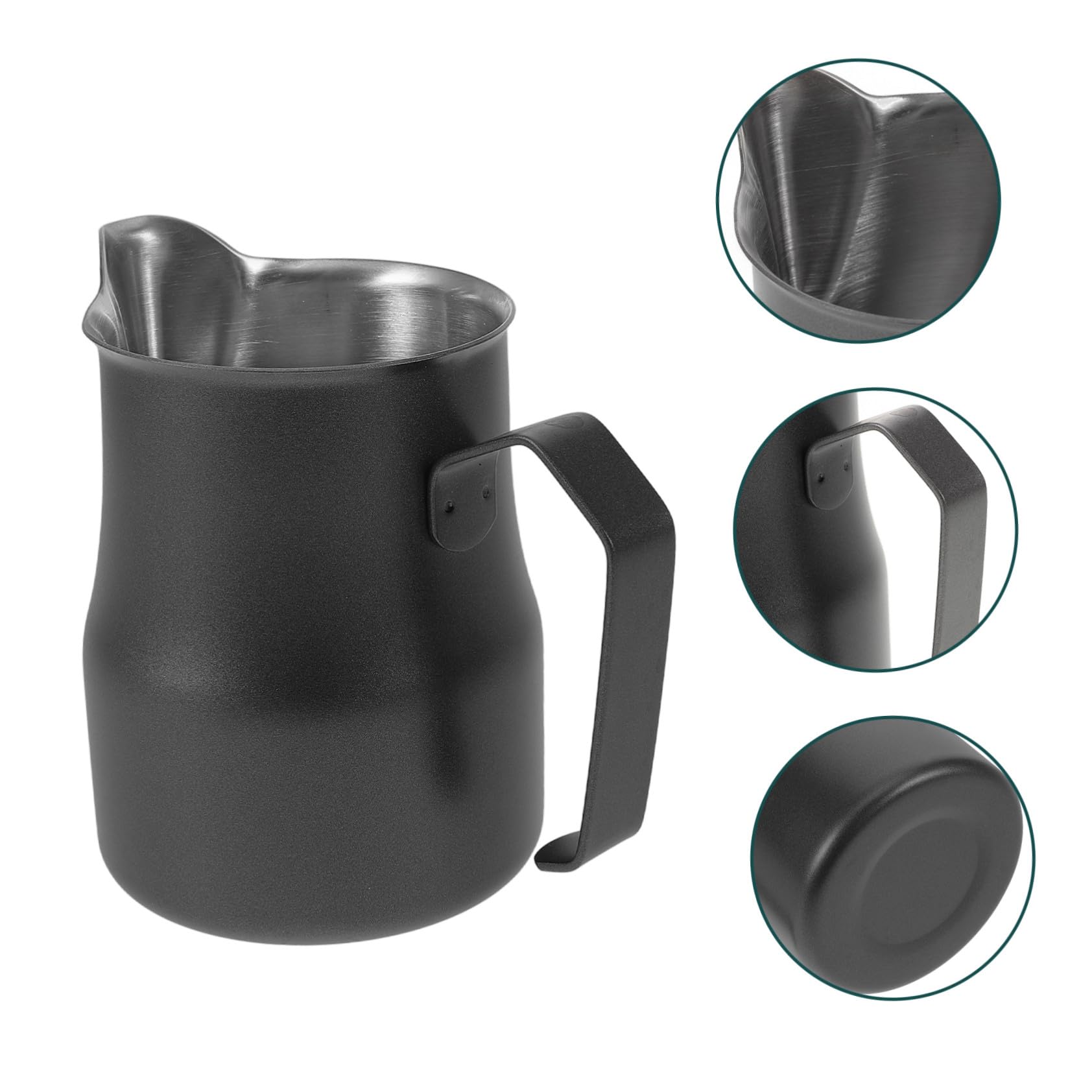 Jarra de Leche de Acero Inoxidable con Textura Antideslizante Diseño Estampado para Arte Latte Espumador para Café Espresso y Capuchino Accesorio Profesional para