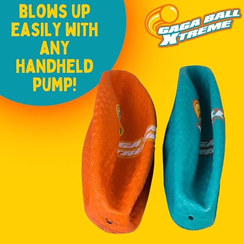 Miniatura 4 de SCS Direct Gaga Ball - Pelotas para patio de recreo (8.5 pulgadas) con bomba de aire, paquete de goma duradera para recreo, dodgeball, kickball,