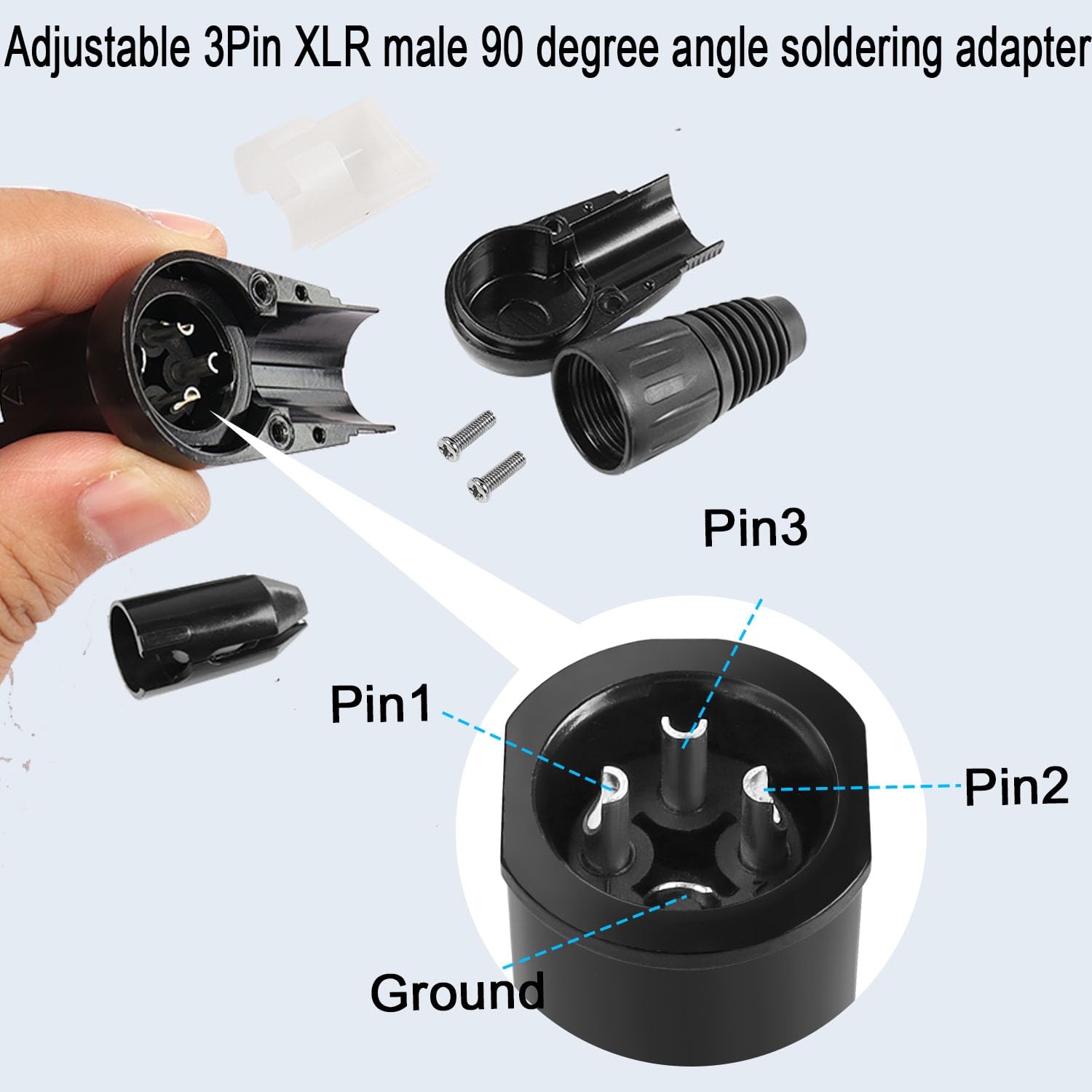QIANRENON 2 Pezzi Connettore SAE 90 Gradi Angolo Retto - Adattatore Maschio-Maschio Inversione Polarità Per Pannelli Solari - 2