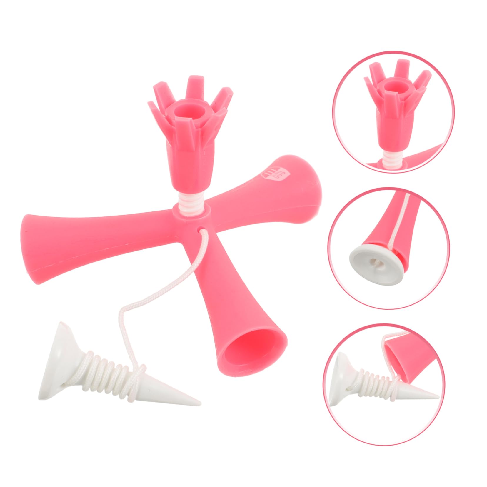 Kisangel Bola Telescópica Ajustable Limpiador De Golf tee De Golf Multifuncional tee De Golf Reutilizable Tees De Golf Magnéticos De Golf Viceprofesionales Rosa Goma Blanda Abs