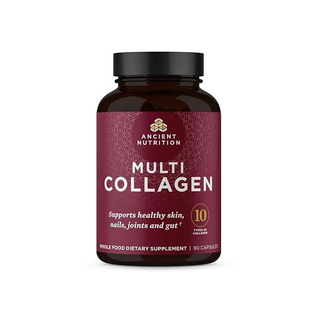 Ancient Nutrition Collagen Peptides Pills Hydrolyzed Multi Collagen Supplement Types I II II V X Supports Healthy Skin