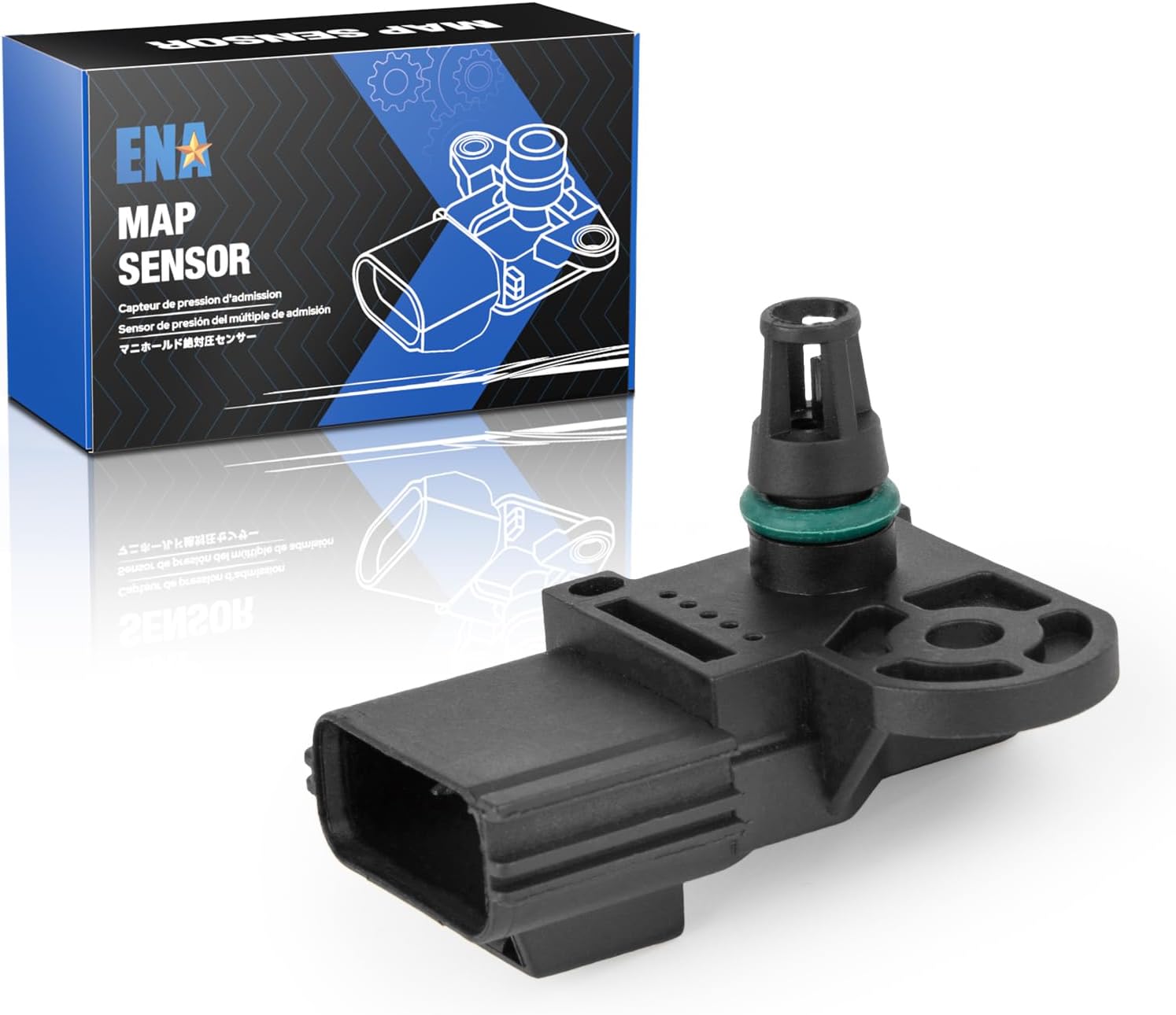 ENA Manifold Absolute Pressure Sensor Compatible with 2019 2020 2021 2022 2023 Ford Lincoln Mazda Mercury Focus Escape Fusion Ranger CMax MKZ MX5 Miata 3 6 CX7 5 Mariner Replacement for AS199 AS343