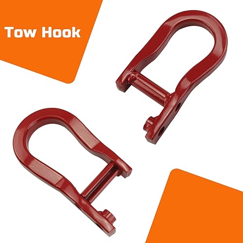Miniatura 4 de KGGMGUG Grilletes de gancho de remolque para parachoques delantero (2 unidades, rojo) 84192871 para Chevy Silverado 1500 2007-2018  Sierra 1500