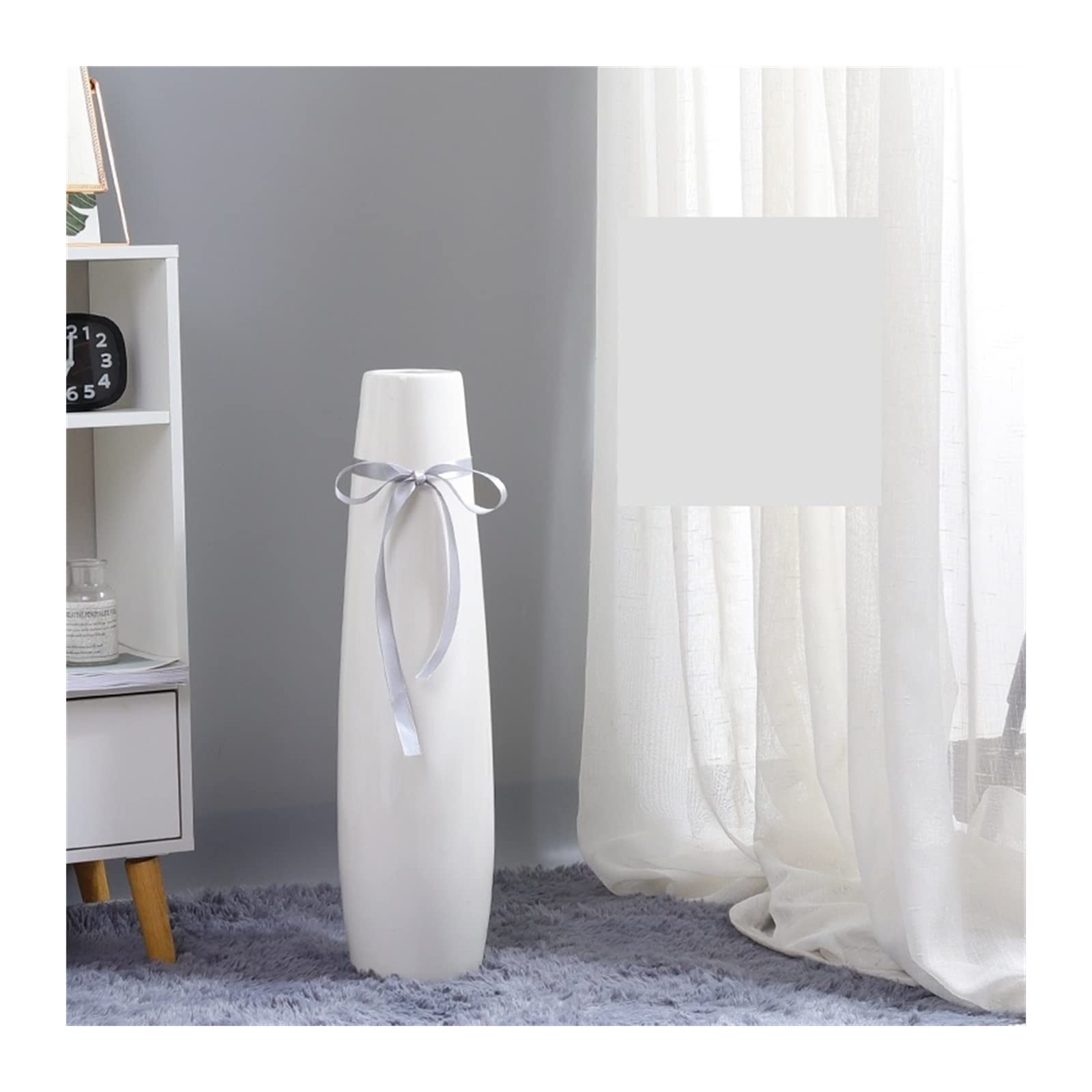 asdchZen Vase Flower Vase Outdoor Garden Floor Planter Plant Street Simple Large Ceramic Living Room Hallway Bedroom Dried Flower Arrangement Vase Vases,71cm
