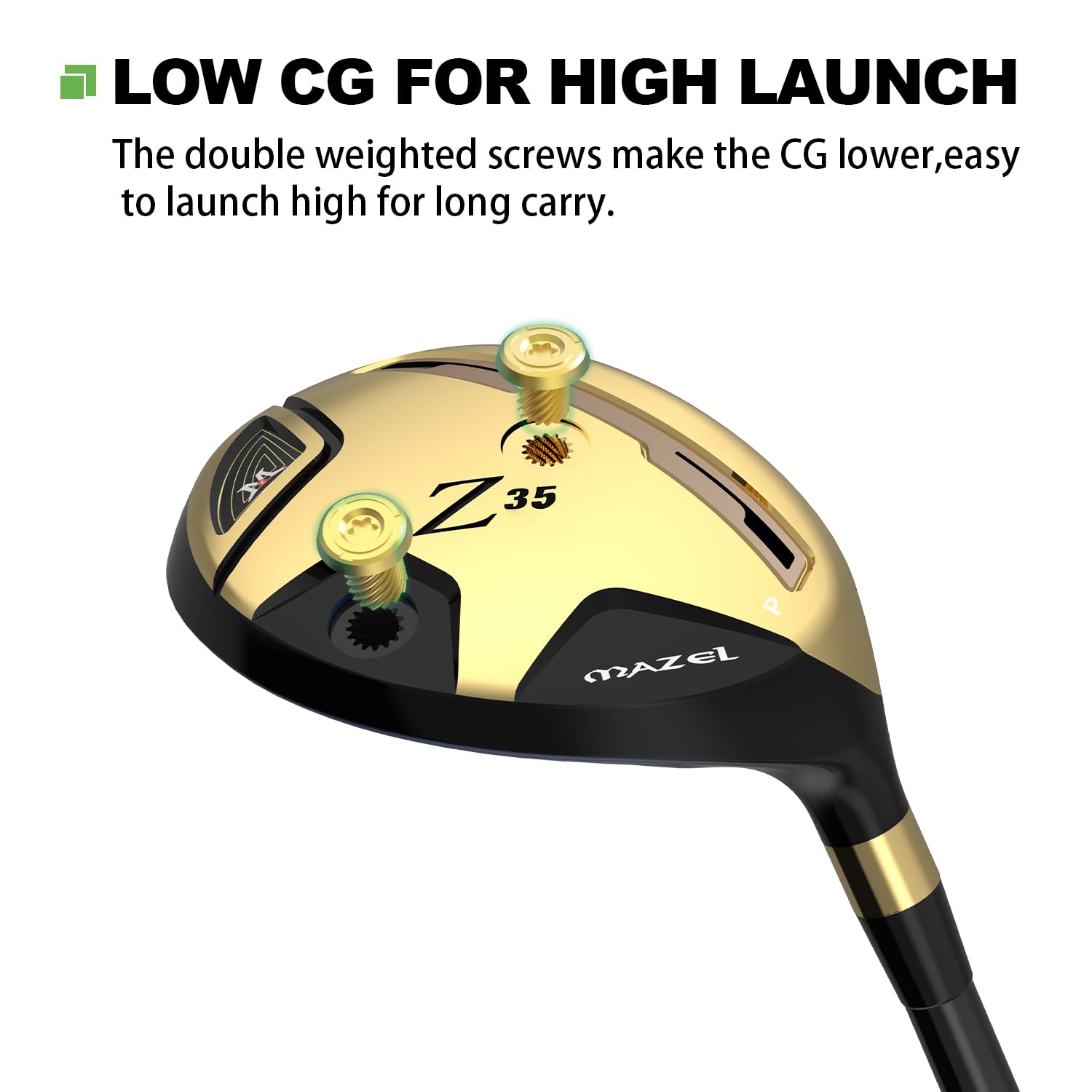 MAZEL Hybrid- und Utility-Golfschläger 2, 3, 4, 5, 6, 7, 8, 9, P für Herren und Damen, Graphitschaft-Flex S/R für Anfänger
