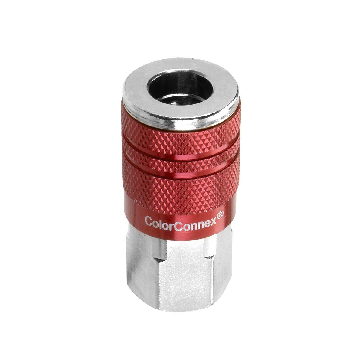 ColorConnex Coupler, Industrial Type D, 1/4" FNPT, Red - A73410D
