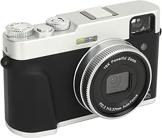 Câmera Digital 4K para Fotografia e Vídeo, Câmera Vlogging 48MP 4K Com Suporte para Lente Telefoto e Macro de 52 Mm, Tela HD IPS de 3,5 Polegadas, Câmera de Viagem Com Zoom