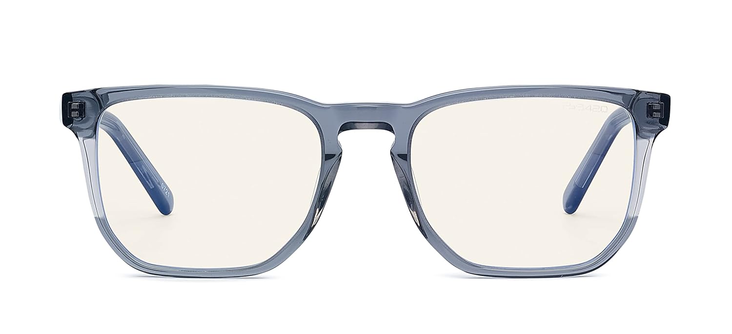 Bolle Safety - TORONTO, Blue Light Blocking Safety Glasses, Acetate Translucent grey, PC lenses Plano,One Size