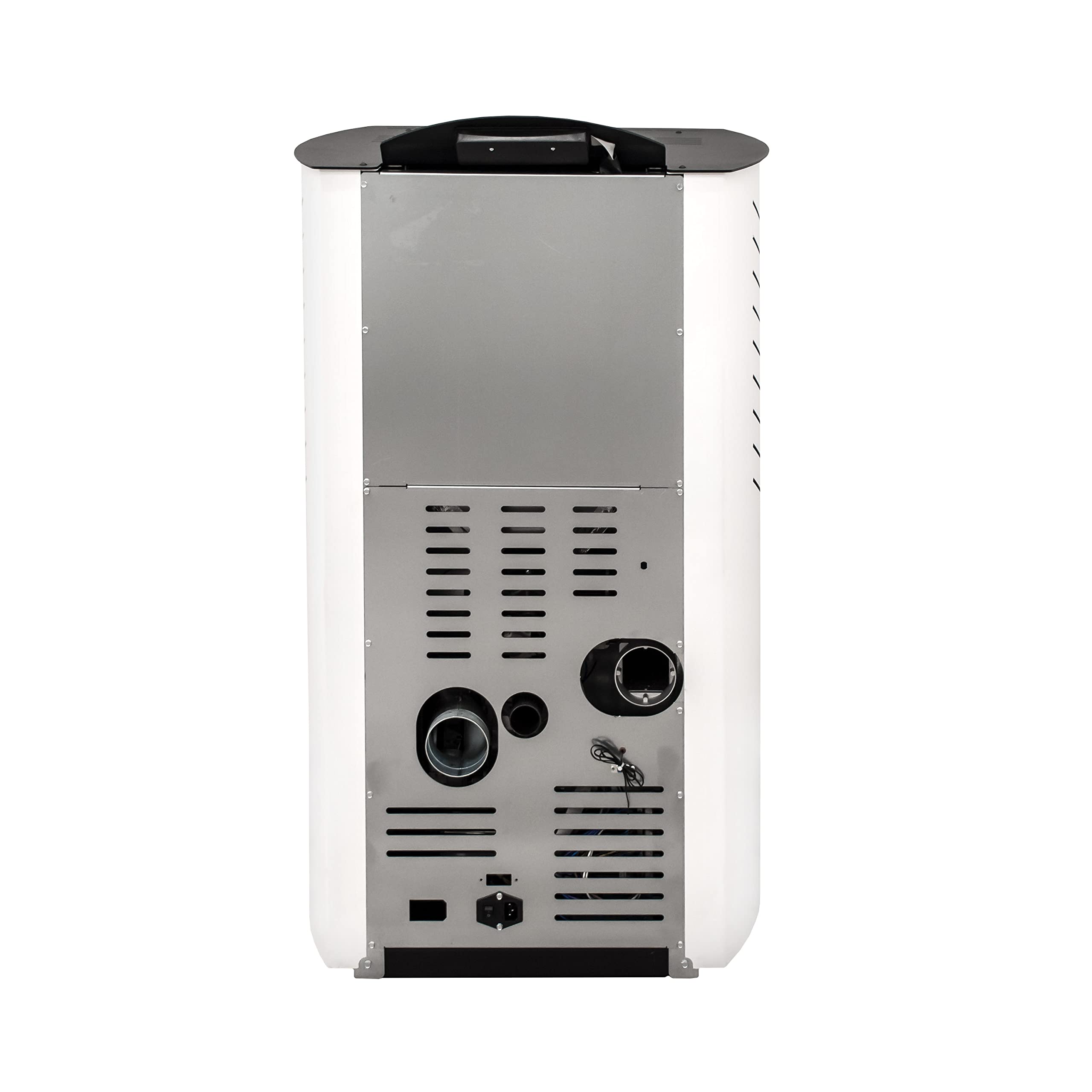 STUFE A PELLET ITALIA SRL- Siberia New 18 KW, Estufa de pellet, ventilada, calienta hasta 160 m², 5 niveles de potencia, 5 velocidades de ventilación, programable, canalizada, blanco