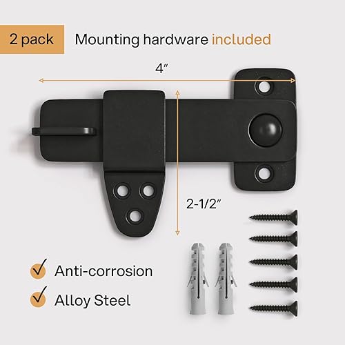Miniatura 6 de Pestillo de puerta de granero  Pestillo de puerta de cobertizo  Pestillos y pestillos de puerta corrediza de granero  Cerradura de puerta de granero