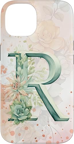 Miniatura 4 de Funda para iPhone 11 Hermosas Suculentas Letra R Flor Acuarela