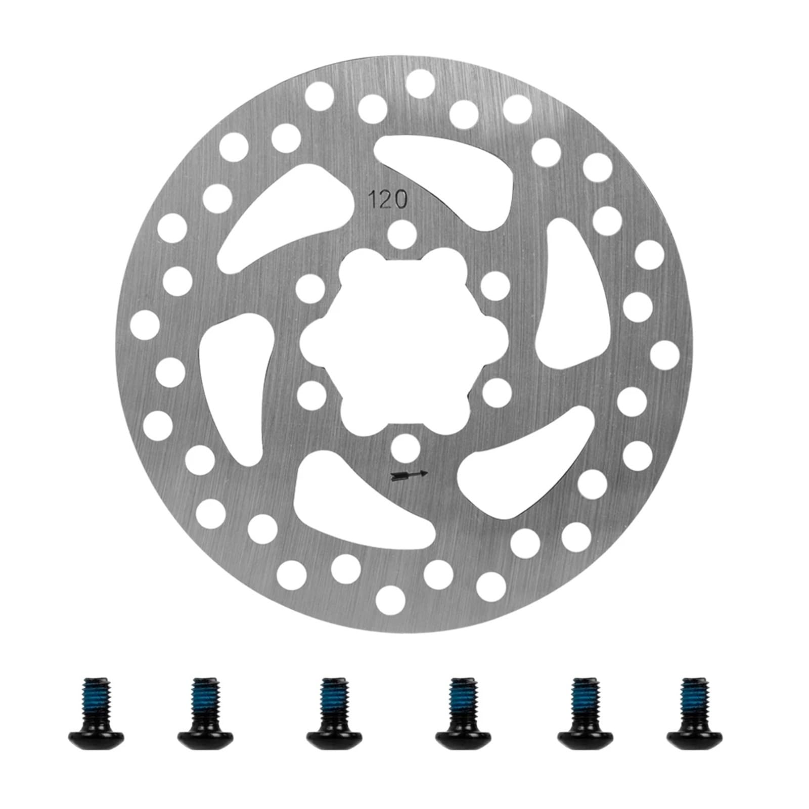 Rotore del Freno a Disco da 120 mm for Scooter Elettrico 9 9+ 8X 9 con Viti in Acciaio Inossidabile, Parti di Ricambio(Silver)