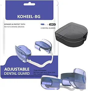 KOHEEL BG Adjustable Night Guard for Teeth Grinding, No-Boil Dental Guard for Bruxism Relief, 2 Count (Thick)