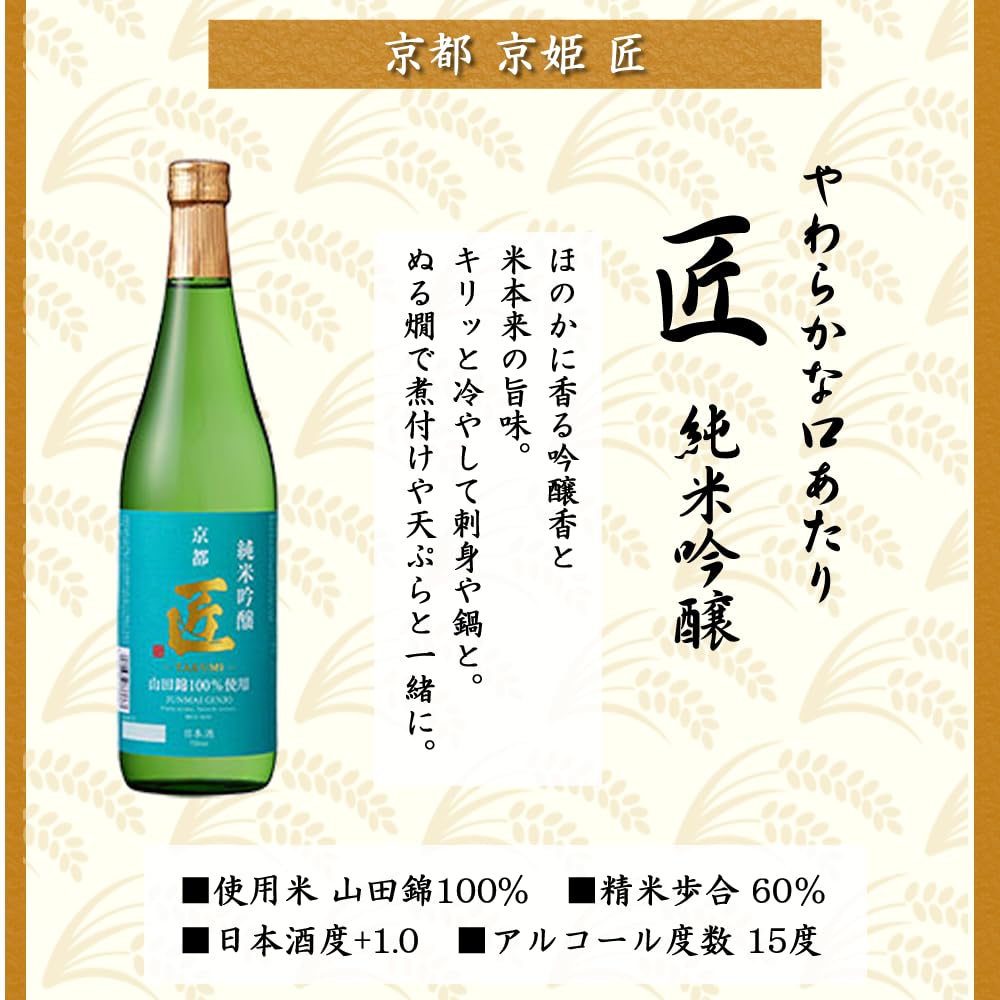 Amazon.co.jp: 京都 京姫酒造/京姫 匠 純米大吟醸/京姫 匠 大吟醸/京姫