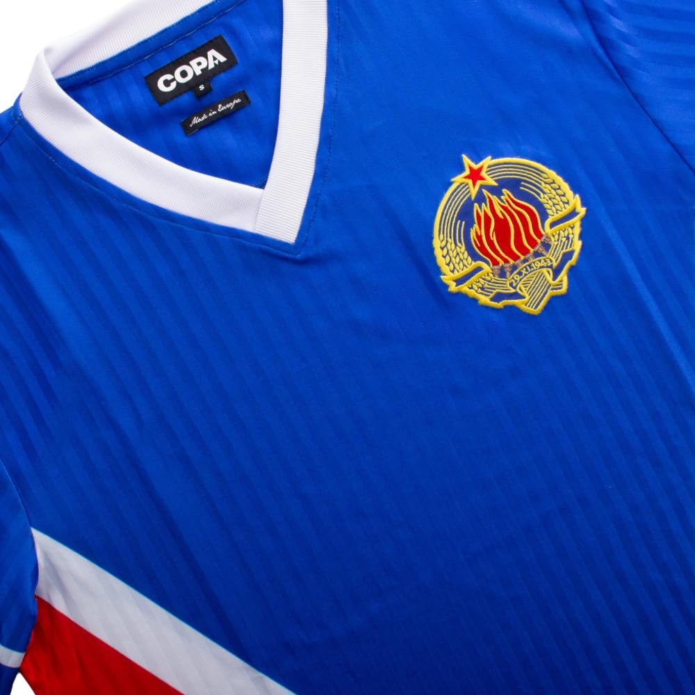 Copa - Yugoslavia 1990 - Camiseta de fútbol Retro - Hombre - Azul