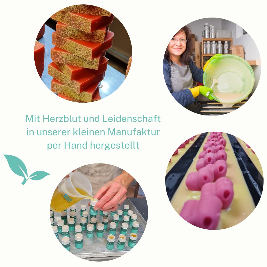 Manufaktur, 4 Naturseifen Vier Jahreszeiten in der Geschenkbox, vegan, ohne Palmöl, handgemacht