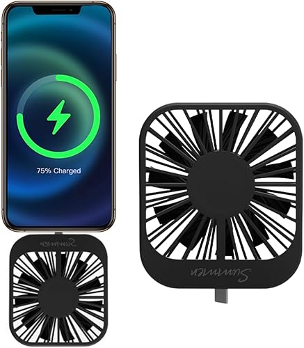 Miniatura 1 de Orapink Mini ventilador portátil, pequeño ventilador de teléfono de refrigeración compatible con modelos iPhoneAndroid y otros dispositivos (negro)