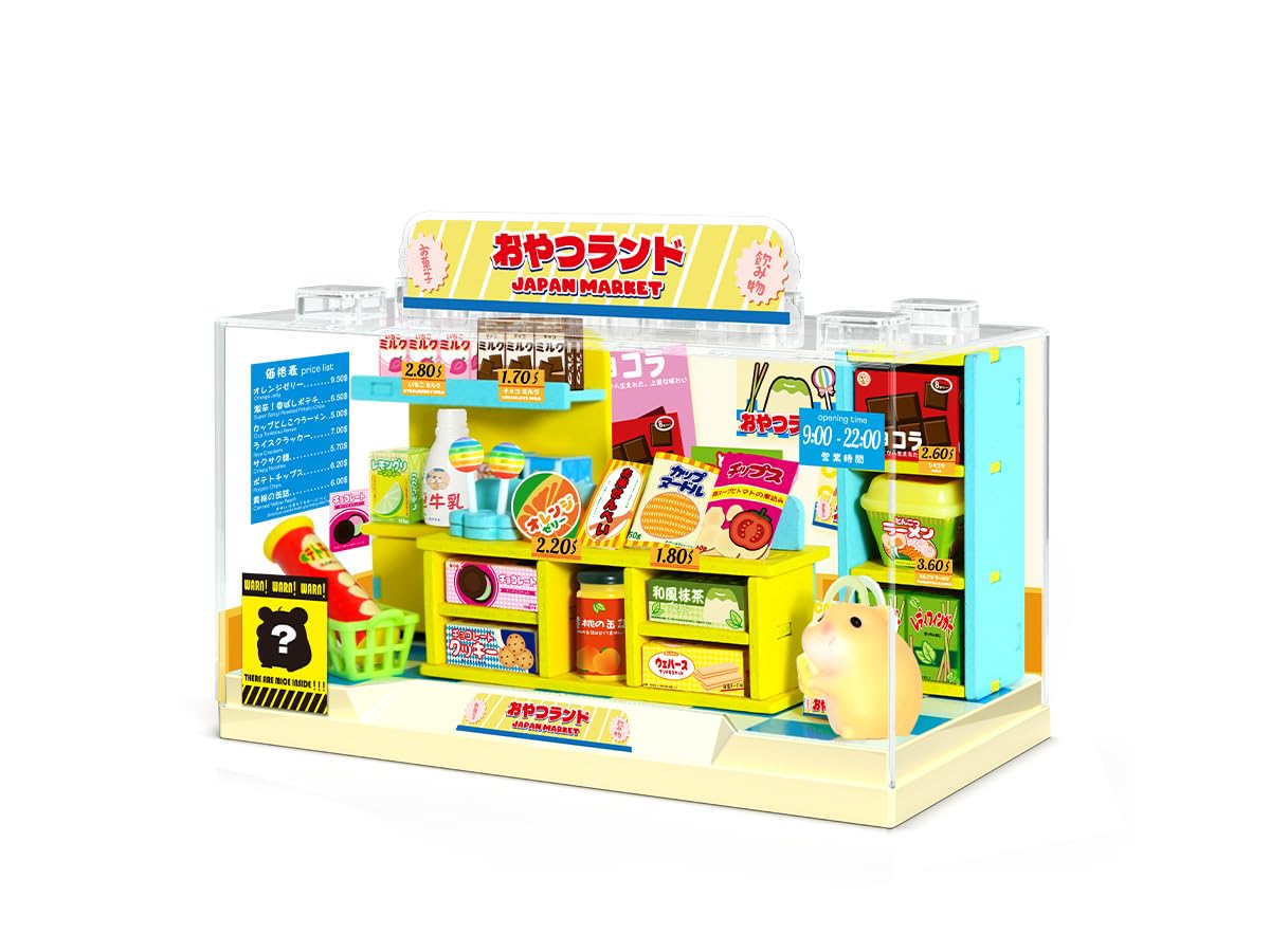I-TOTAL® - Shop in a Box Kreatives Kit DIY Miniatur 3D Bauen und sammeln Sie Geschäfte im Pastell-Stil, Modell mit dekorativen Details Geschenkidee (SNACK LAND)