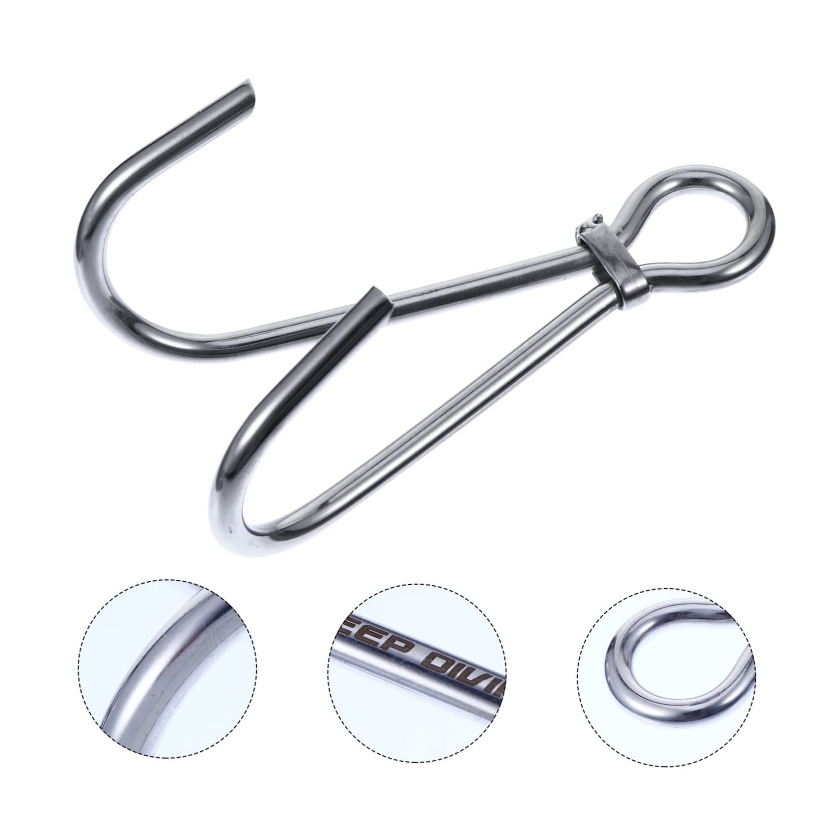 Toddmomy 1pc 316 Double Hook Stainless Steel s Hooks Metal s Hooks Scuba Diving Reef Hook Grappling Hook Anti- Lost Reef Hook Dual Hook Diving Equipment Steel Scuba Diving Hooks Silver