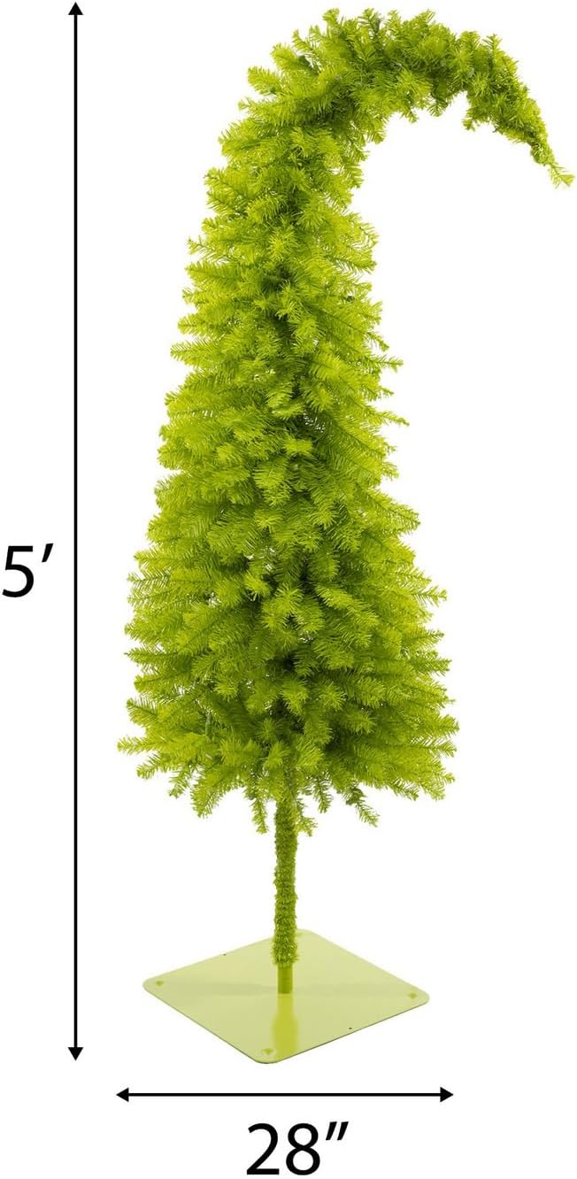 Hobby Lobby 5'LED Bright Green Whimsical Christmas Tree
