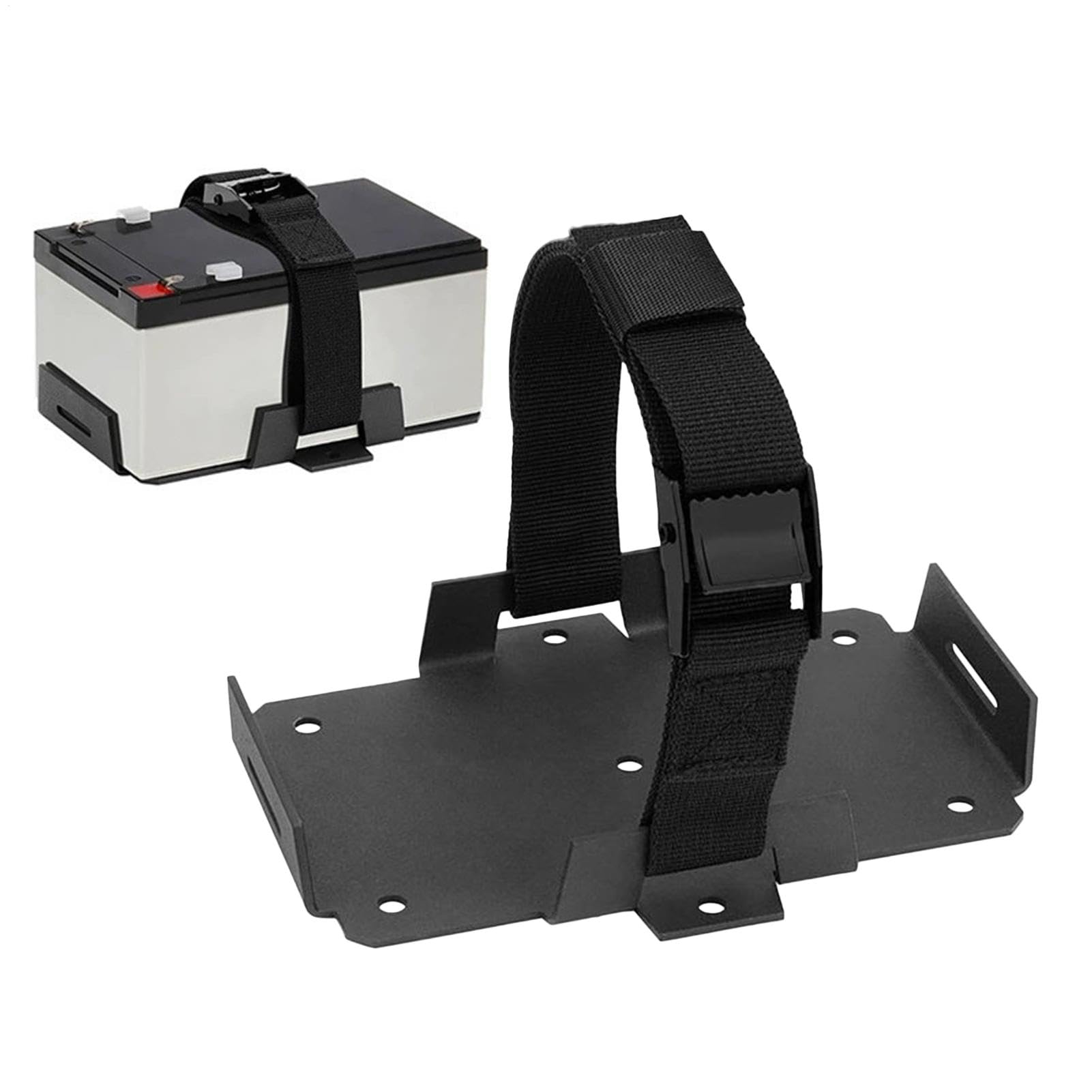 Kit de maintien de la batterie, porte-batterie de la voiture | Bac de batterie marine portable avec sangles réglables | Pince de support, accessoires de remplacement automobile pour motos