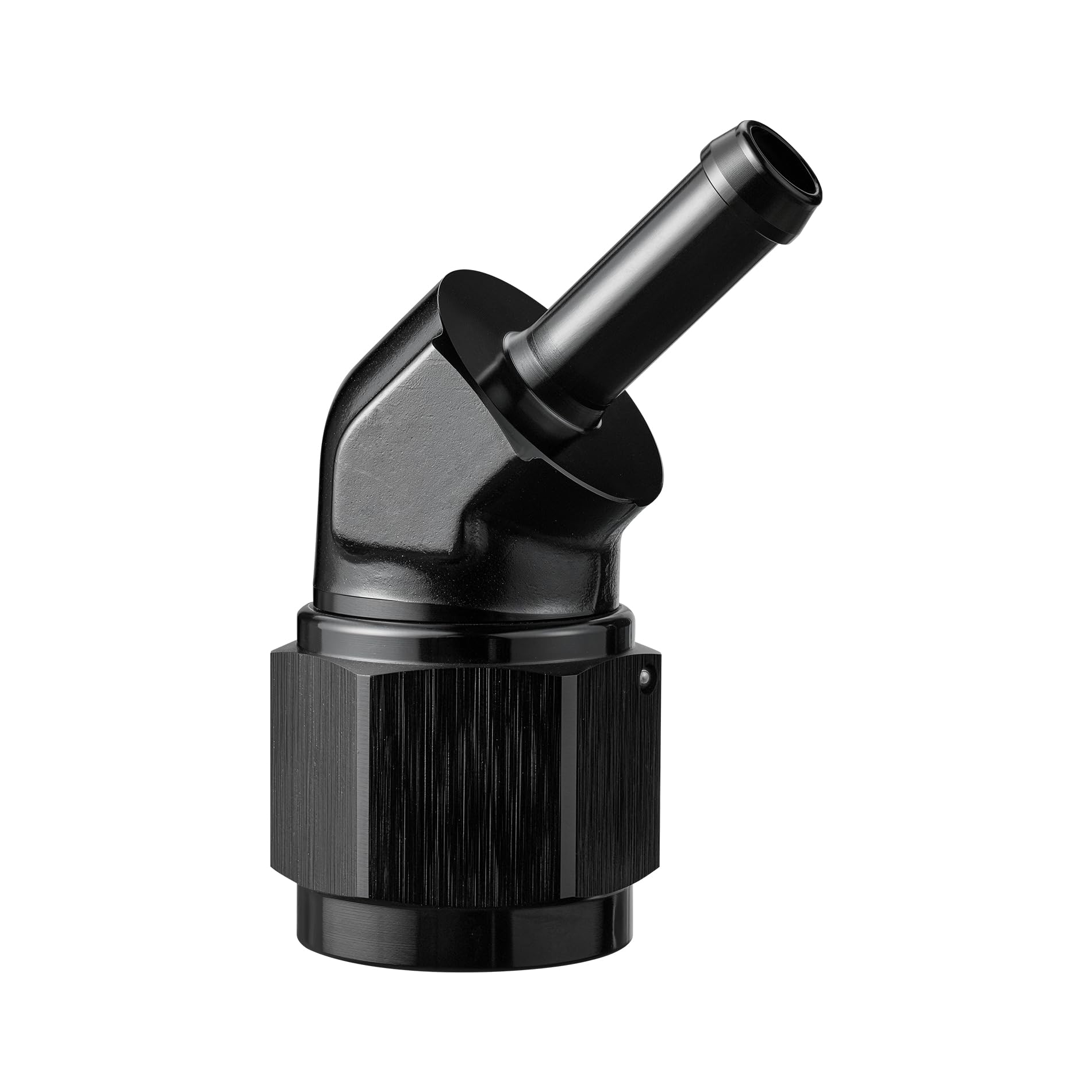 EVIL ENERGY 10AN Female to 5/16" Barb Hose Fitting 45 Degree Swivel