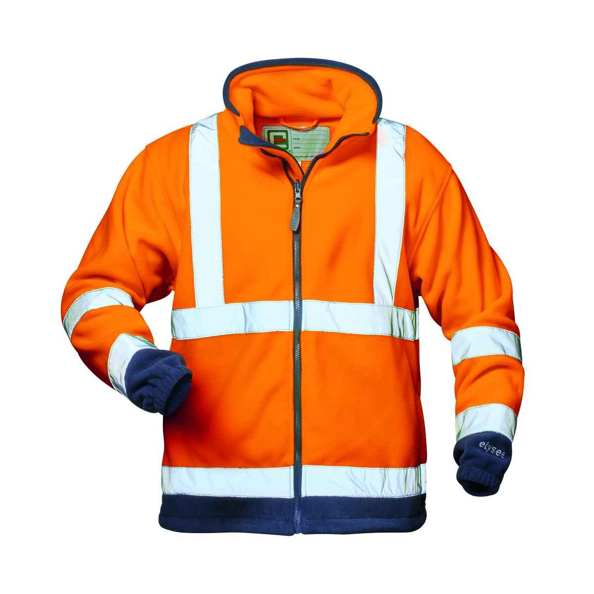 Elysee Fleecejacke Warnschutzjacke Arbeitsjacke Winterjacke orange/marine