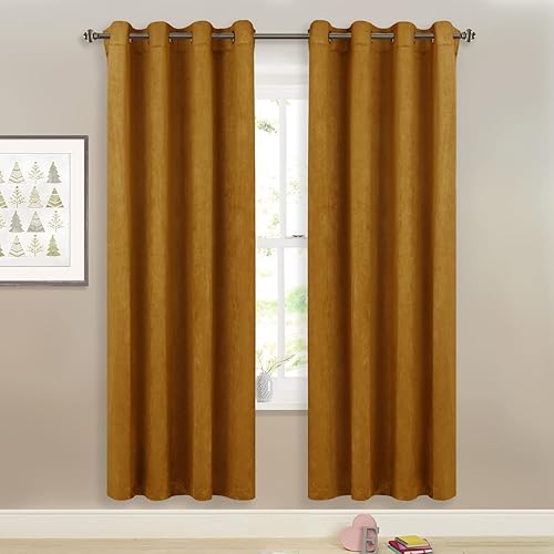 Miniatura 91 de StangH Cortinas de Terciopelo Verde Azulado Opacas - Cortinas de Servicio Pesado con Aislamiento Térmico Decoración del Hogar para Sala de Estar de