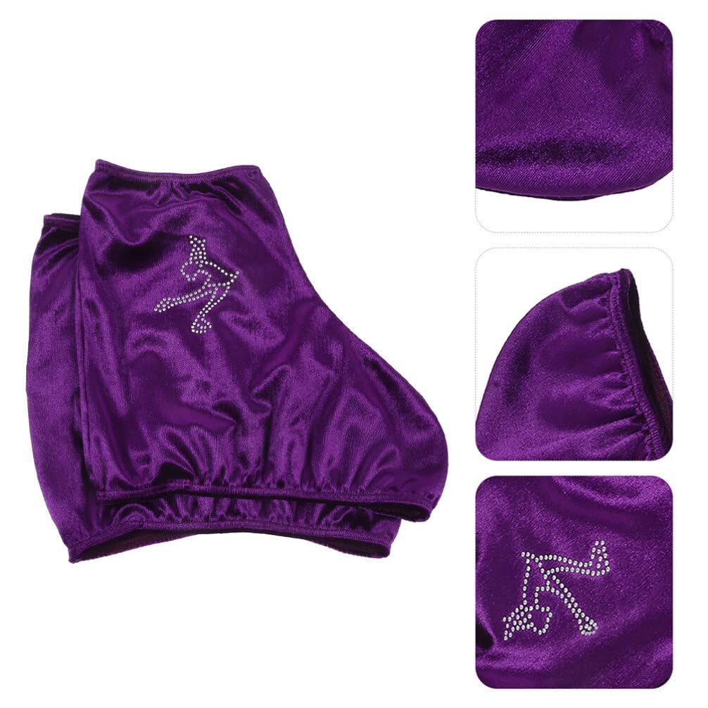 Happyyami Fundas para Patines De Hielo Elásticas Cubiertas De Poliéster para Botas De Hockey Y Patinaje Artístico Niños Y Adultos 7.87X5.90 Pulgadas Protección Ajustable