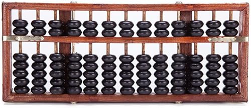 Miniatura 2 de Estilo vintage 13 dígitos varillas de madera Abacus Soroban calculadora china herramienta de conteo 11"