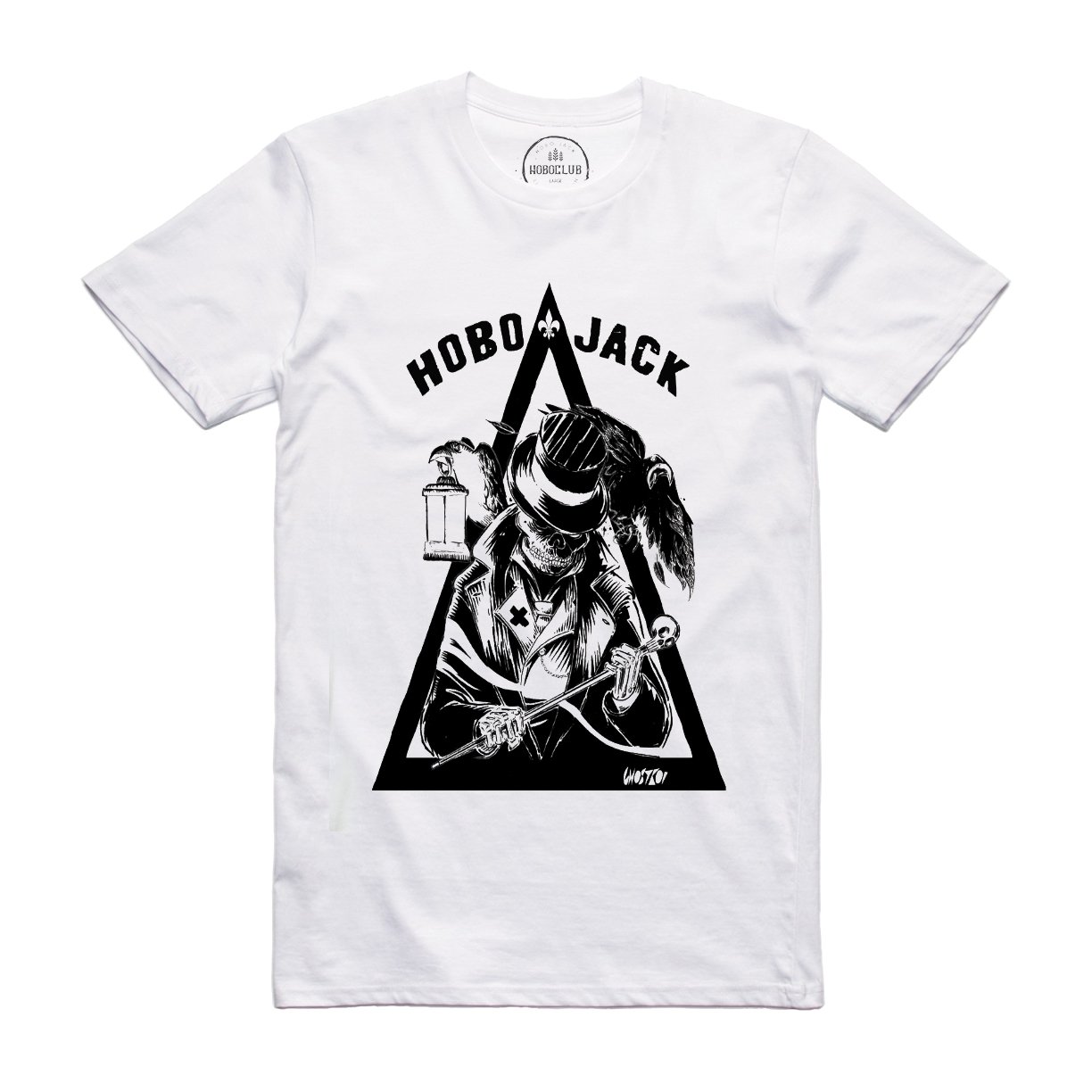 Hobo Jack Men's White ~ Syndicate Assassin ~ Tee T-Shirt Top (Xl)