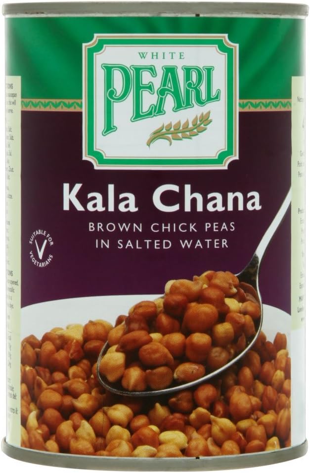 (12 Pack) White Pearl Kala Chana - 400g