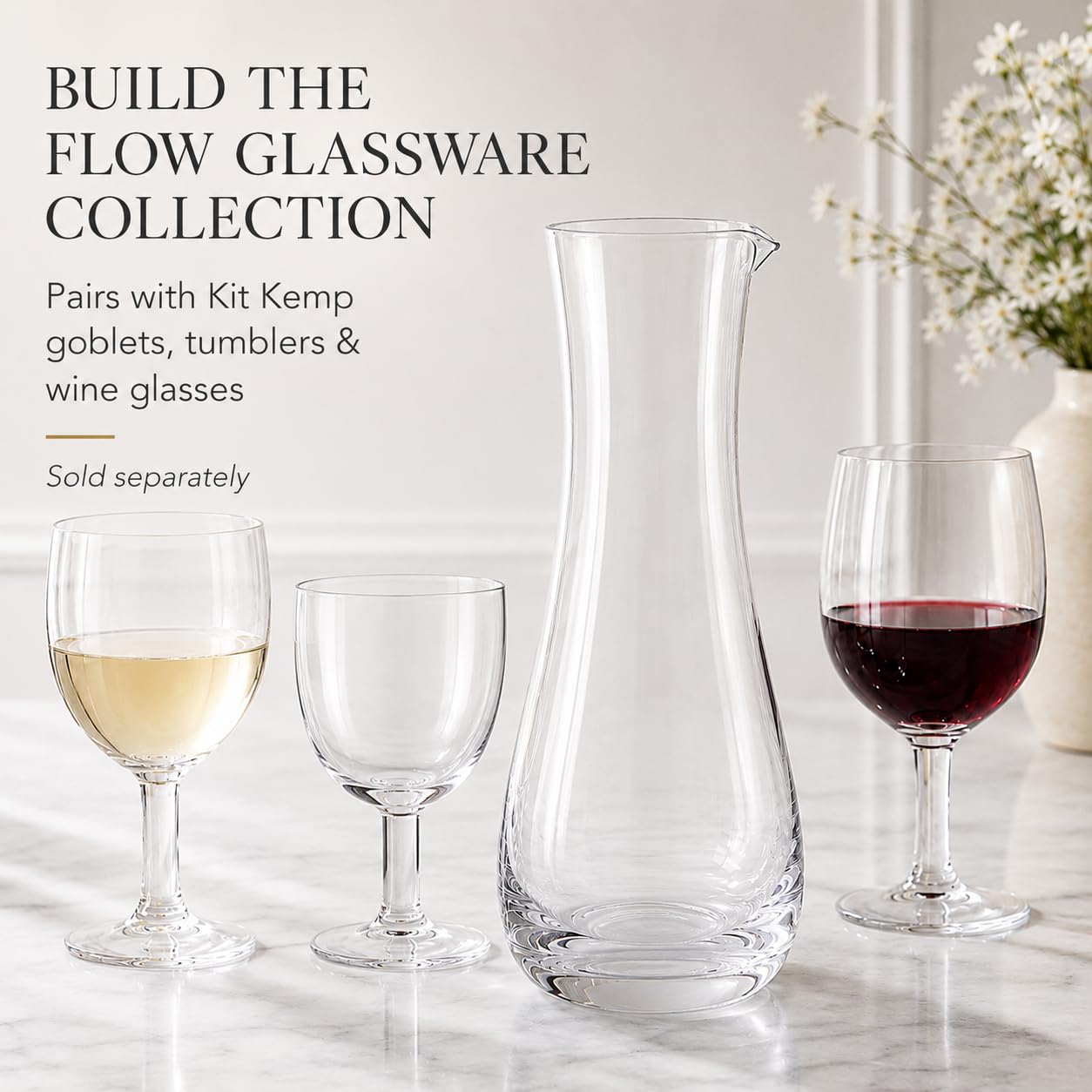 Spode Kit Kemp - Juego de 2 jarras de cristal de 40 onzas | Cristal de cal sodada | Apto para lavavajillas | Para té, vino, cerveza, jugo, cóctel, whisky | Fabuloso regalo | cena y fiesta