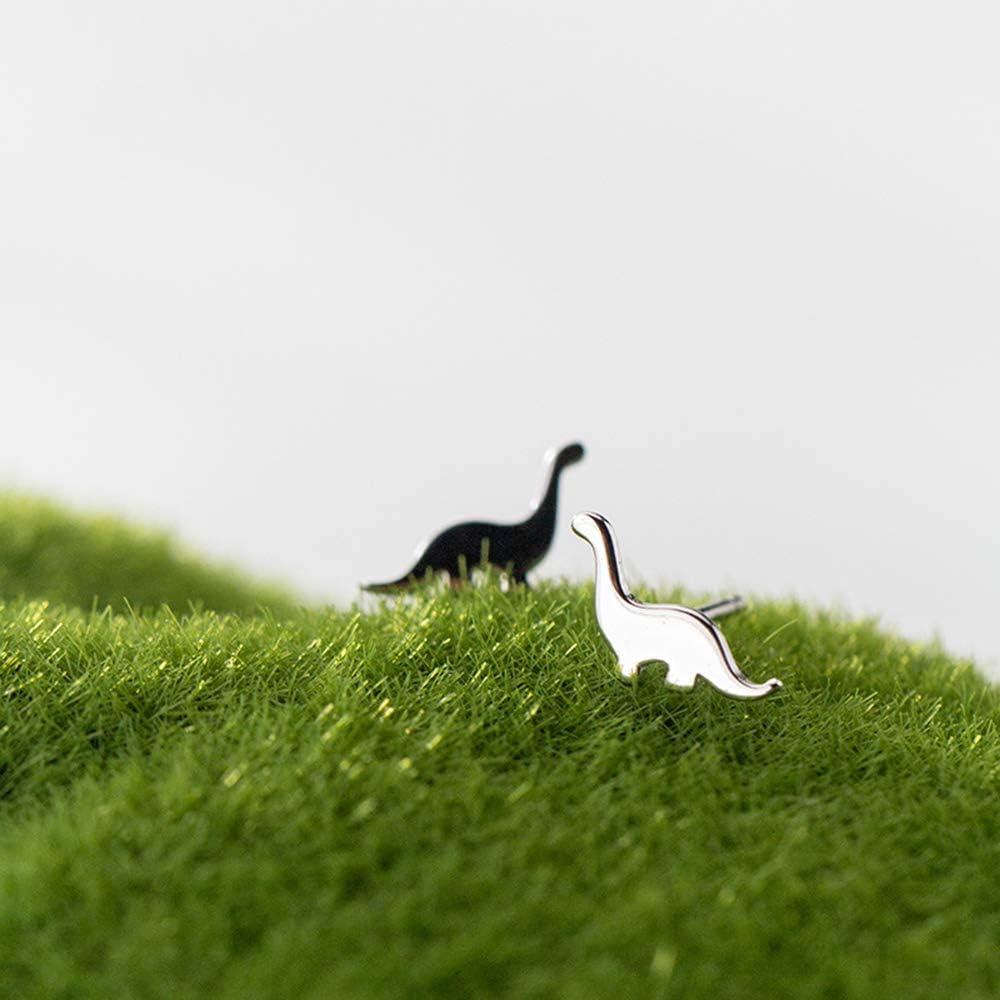 Tiny Dinosaur Stud Earrings S925 Sterling Silver Minimalist Mini Animal Statement Earring Studs Cartilage Tragus Piercing Jewelry Gifts for Women Sensitive Ears - Image 3