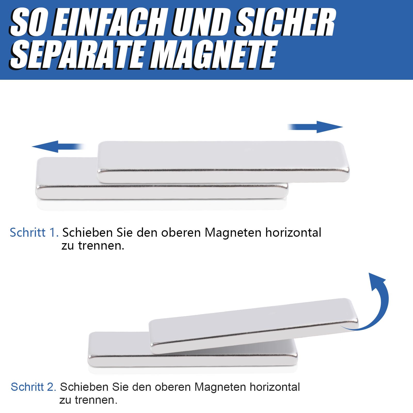 20 Aimants Néodyme Forts 30x10x3 Mm - Revêtement Anti-rouille, Surface Lisse, Pour Frigo, Tableau, Bricolage