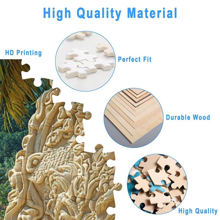 Puzzle 1500 Piezas Playa para Adultos, Puzzle Paisajes de Madera con Caja Regalo para Adultos, Rompecabezas Desafiante para Toda la Familia, Rompecabezas para Regalo Mujer, Home Decoration, -5401