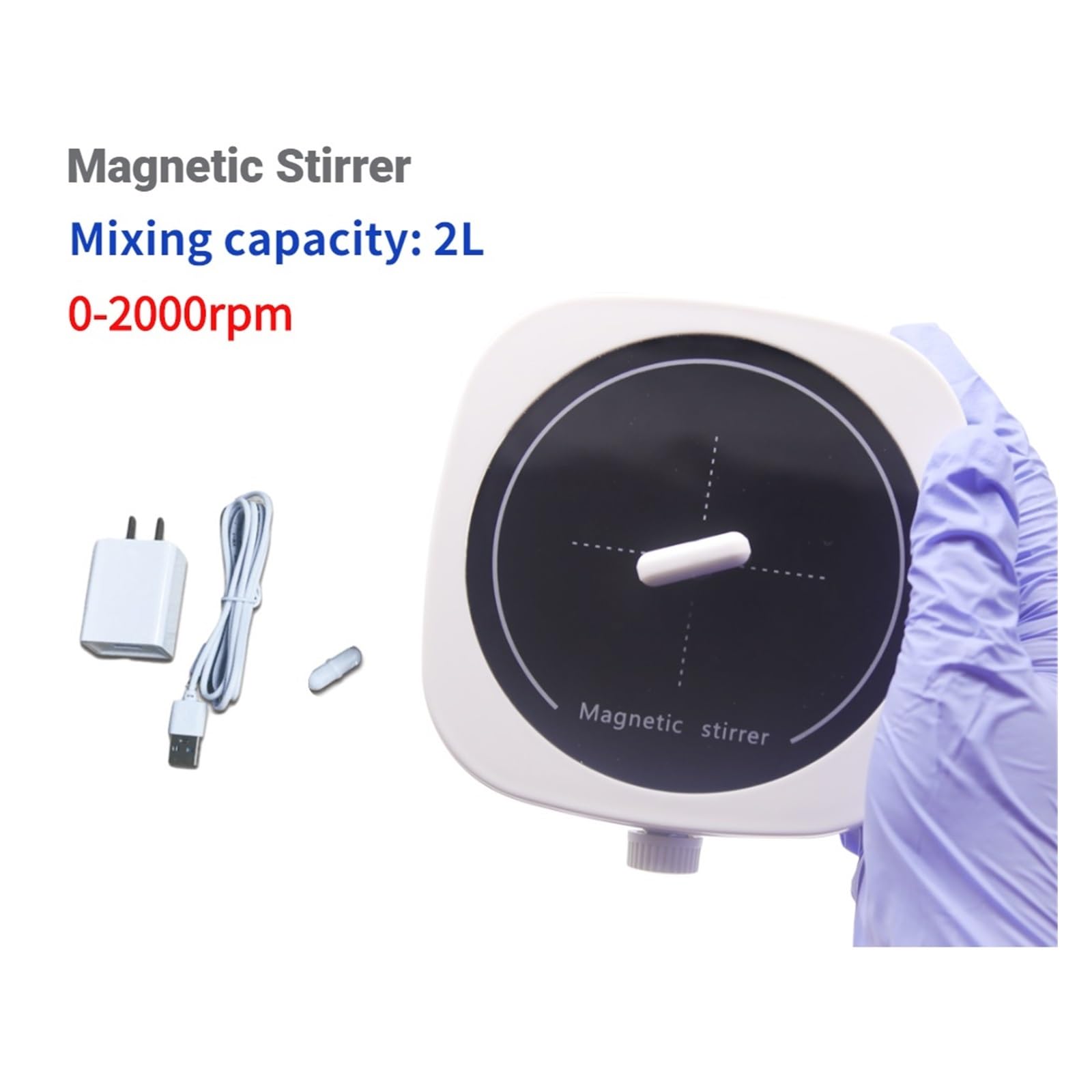 Agitatore magnetico Miscelatore Scienza medica 0-2000 giri/min Chimica Attrezzatura for l'istruzione Mini Miscelatore regolabile for agitatore magnetico Barre di agitazione