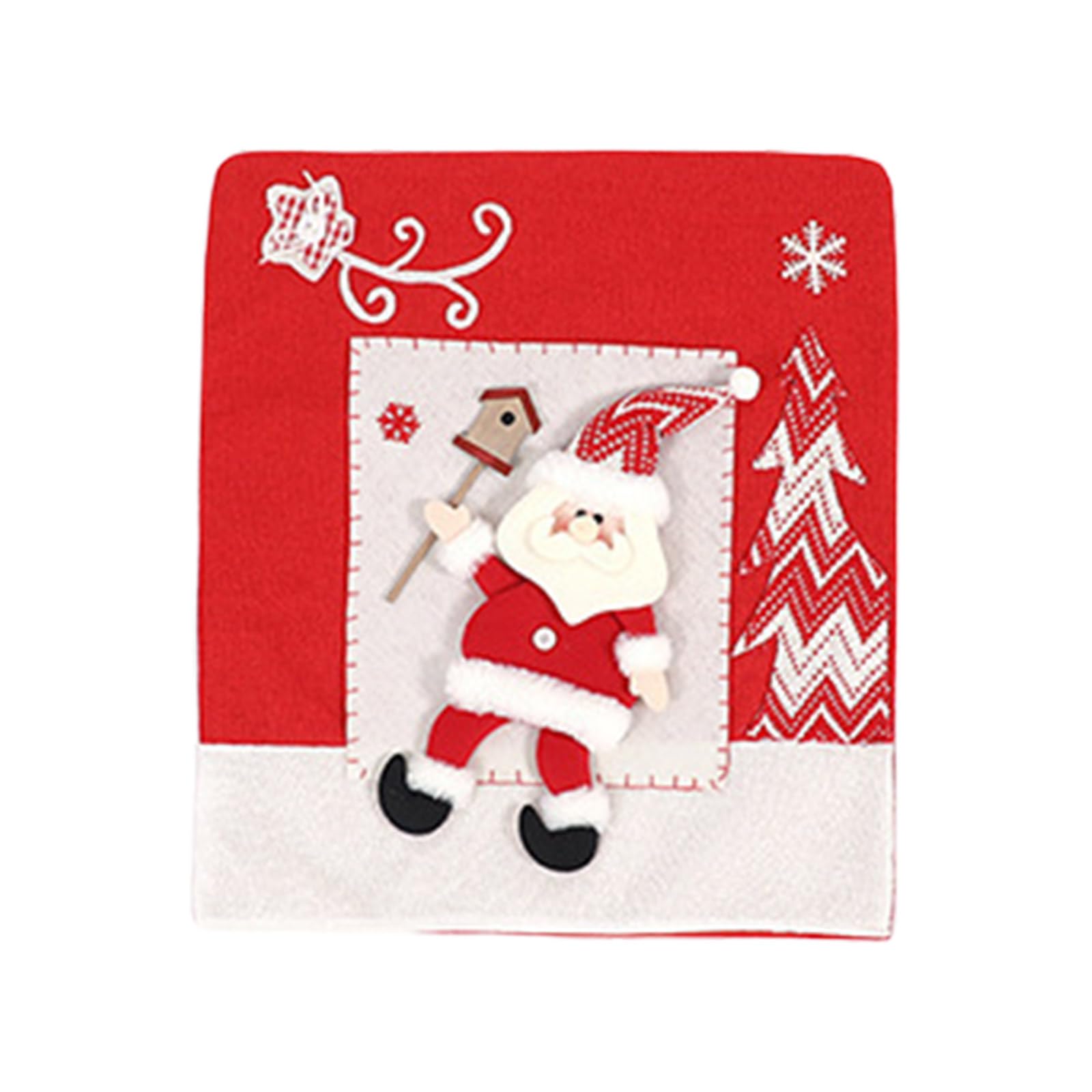 YWLUUOO Holiday Chair Slipcovers in Santa Designs Christmas Covers for Christmas Table Setting Festival Covers Decorations