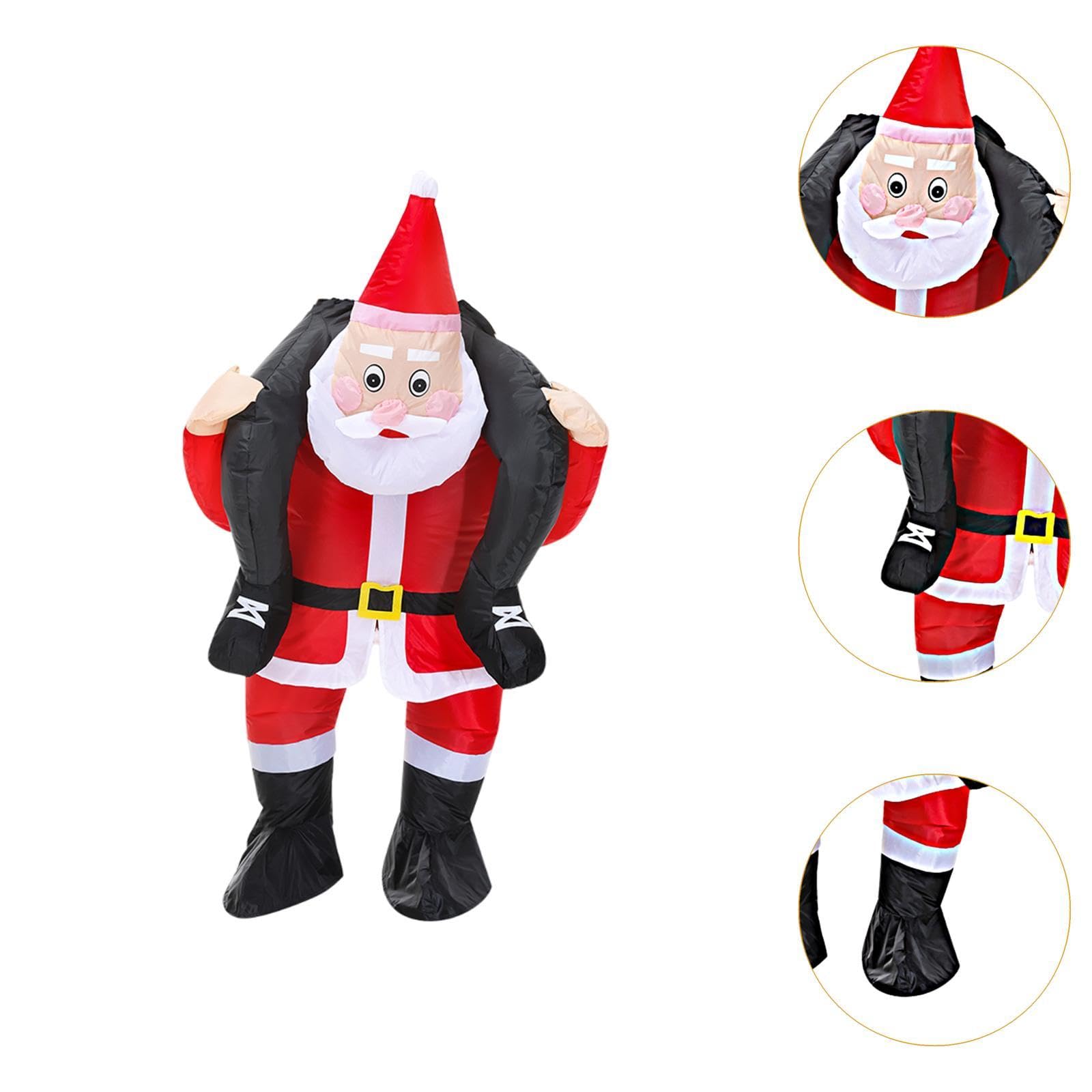 Costume de Père Noël Gonflable, Déguisement Amusant et Portable pour Les Fêtes, et Le Cosplay.