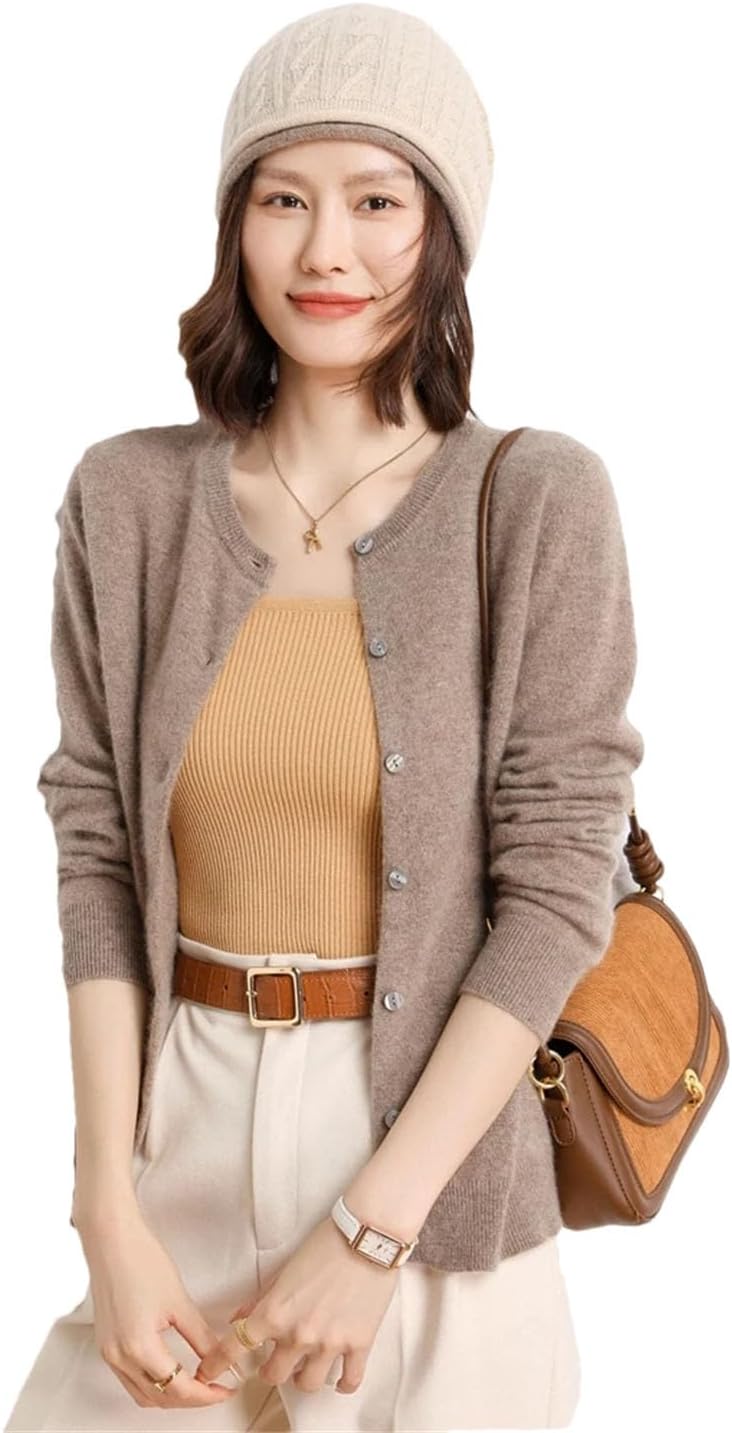 Damen Strickjacke Kaschmir-Optik - Leichter Cardigan Für Frühling & Herbst