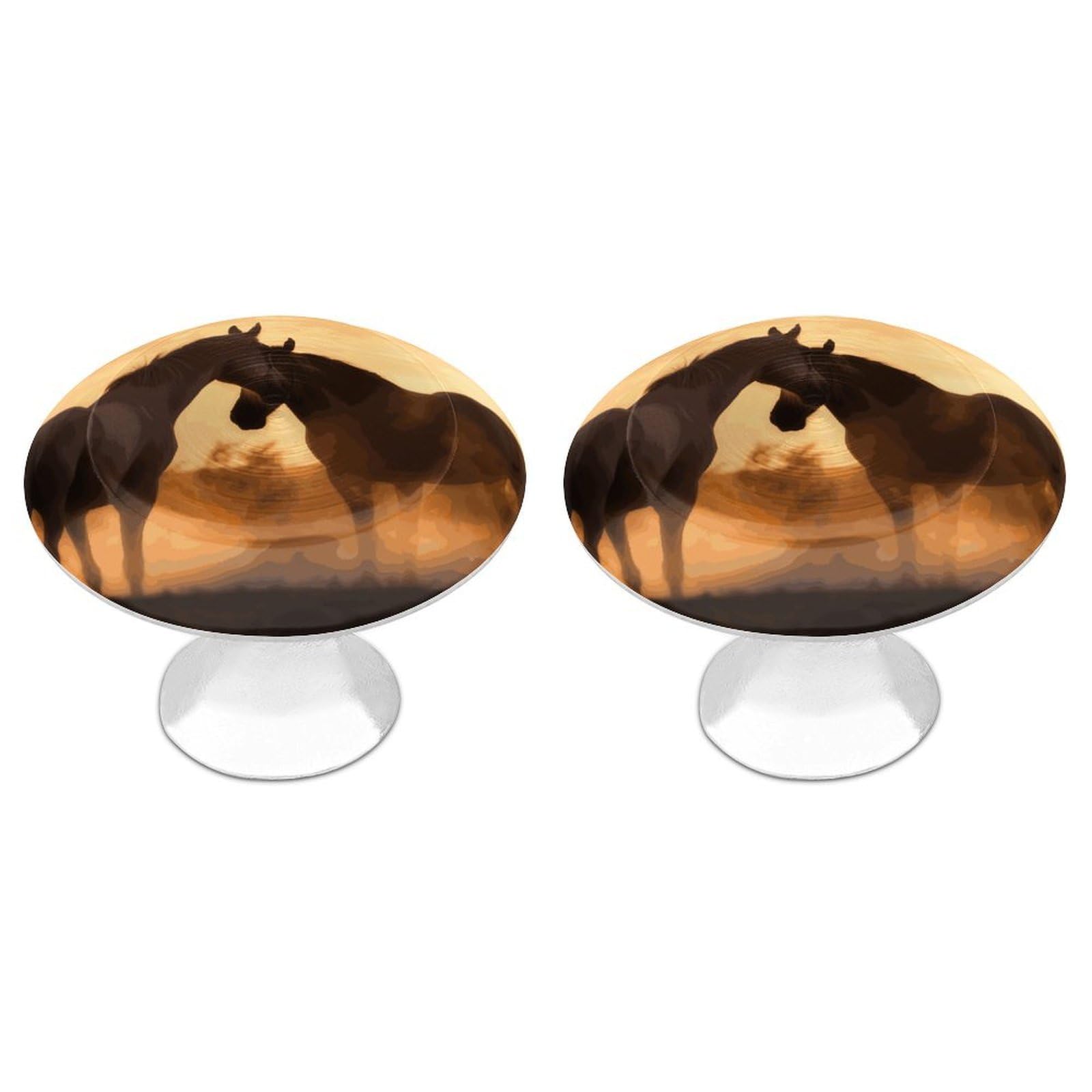Btcowzrv Style Horses In Love 2 Pack Cabinet Knobs Drawer Pulls