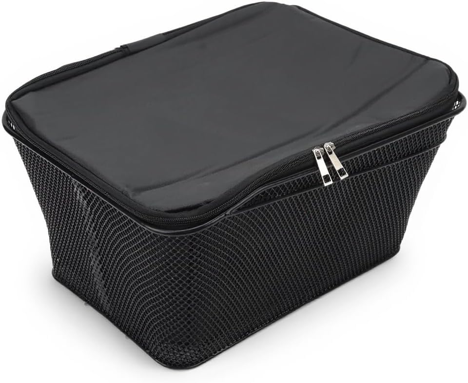 Rear Wheel Basket 20L Capacity 20kg Warehouse Waterproof Pannier Rack Storage Bag with Black Nylon Lining Quick Release Design for Outdoor Use