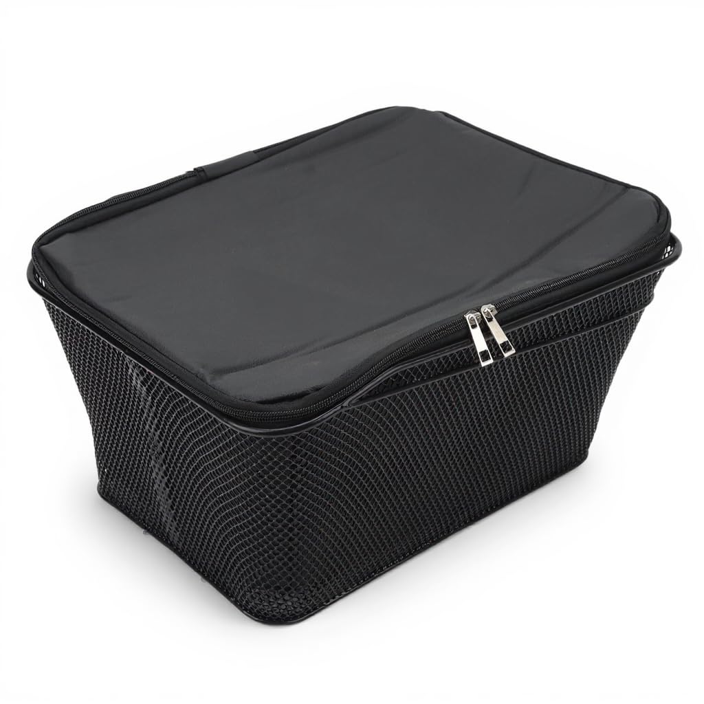 ZEMBSOYA Rear Bike Basket 20L Capacity 20kg Bearing Waterproof Rack Storage Bag with Black Nylon Liner Bag Quick Release Design for Outdoor
