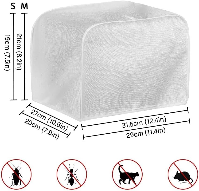 Cute Cat Print Toaster Oven Dust Cover Flower Butterfly Print Bread Maker Machine Covers Decorative Kitchen Small Appliance Cover Suitable for Most 4 Slice Toasters