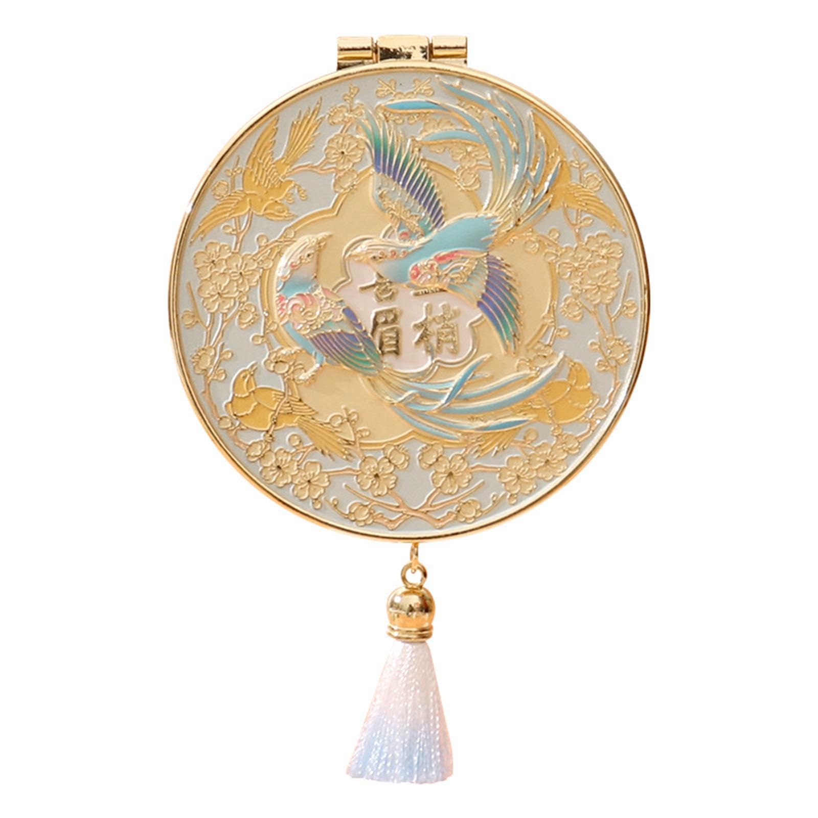 Miroir de maquillage portable à motifs gravés, le cadeau idéal pour les passionnés de beauté