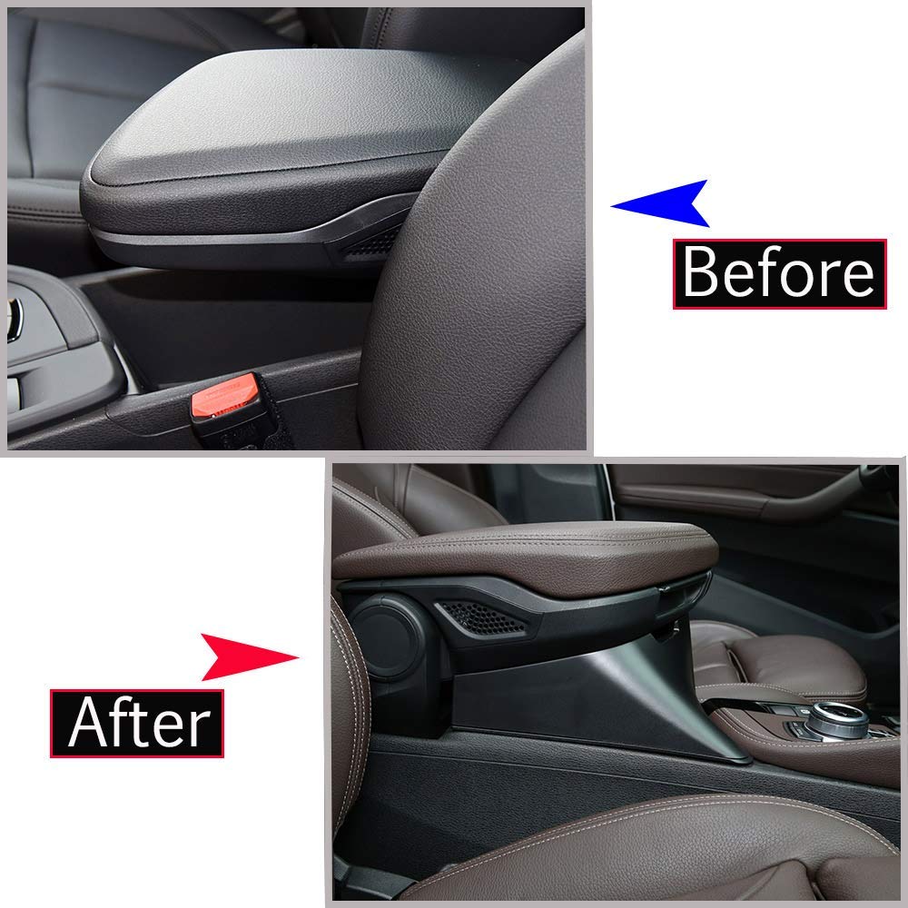 YIWANG Black Plastic Car Armrest Box Heightening Storage Box for BMW X1 F48 2016-2019,for X2 F47 2018 2019 Car Accessories Left Hand Drive