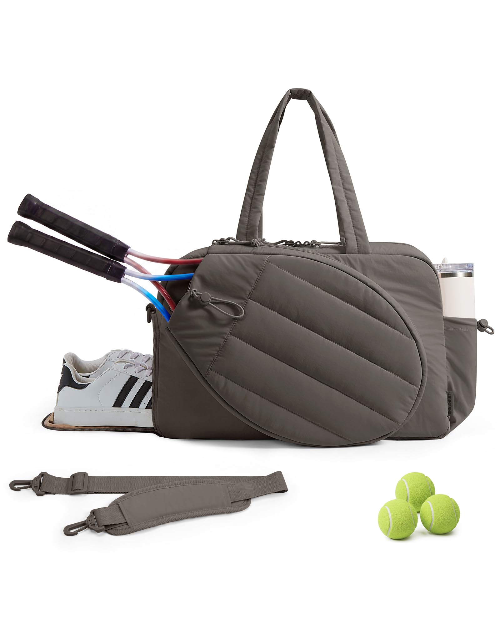 BAGSMART Tennis Gym Bag for Women, Quilted Pickleball 15.6" Laptop Backpack