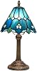 Tiffany Lamp Stained Glass lamp Small Bedside Table Lamps for Living Room Bedroom Dorm Kitchen Home Decor Festival Birthday Gift,Blue Table lamp [Energy Class F]