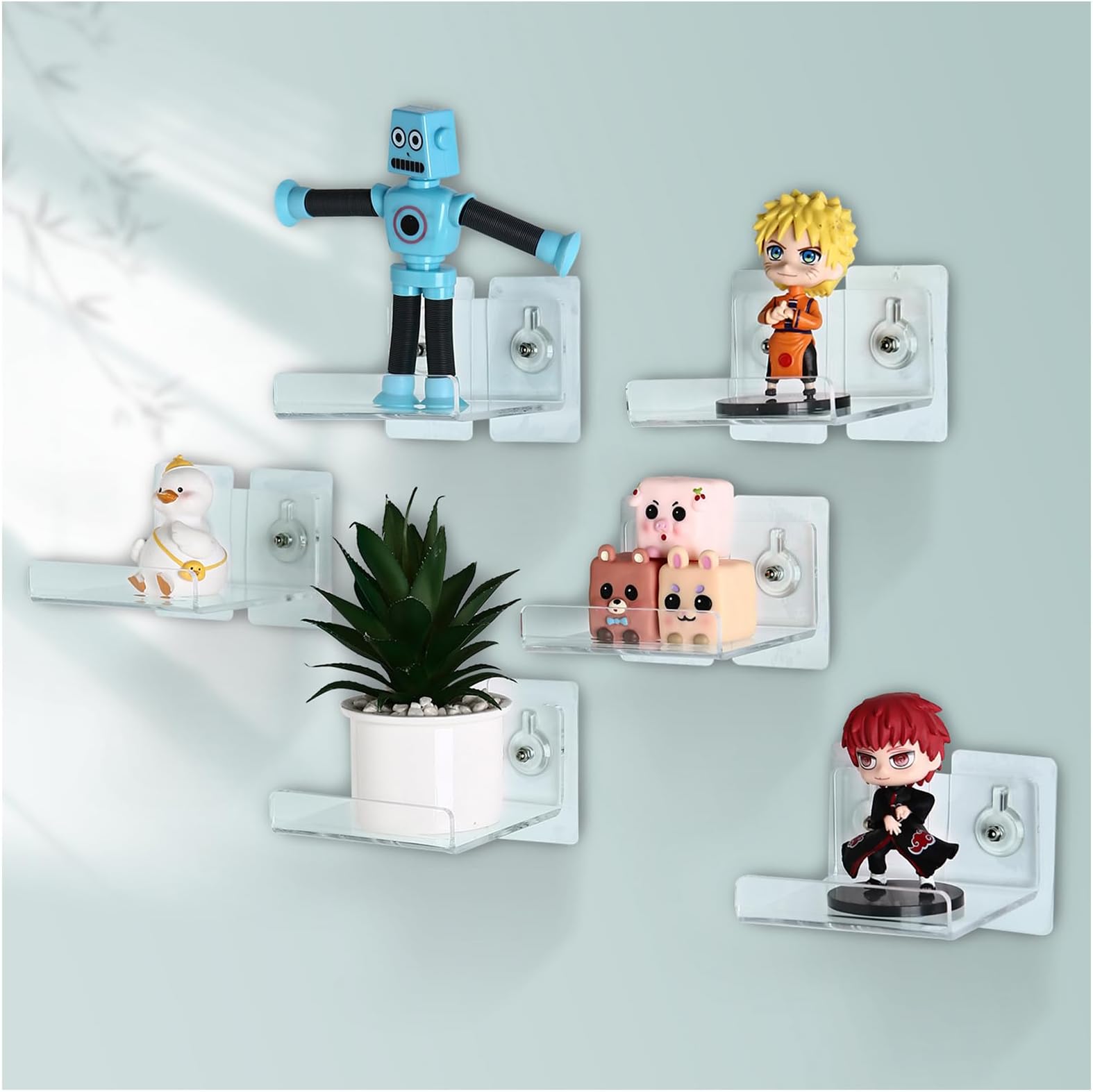 Floating Acrylic Shelves, Acrylic Wall Shelf, 8X6 Inch